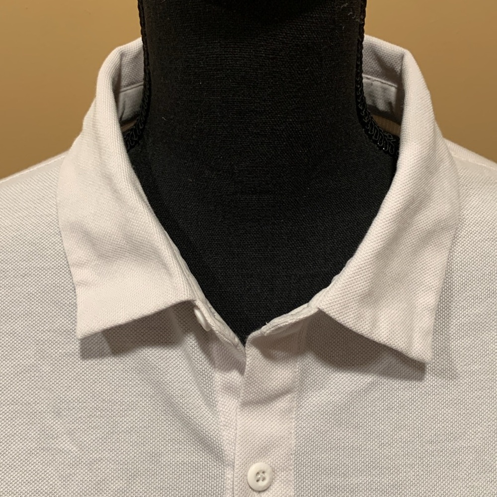 Fabletics Men’s White Collared Button Down Shirt … - image 2